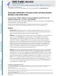 Cover page: Geographic distribution of trauma centers and injury-related mortality in the United States