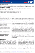 Cover page: White matter hyperintensity, neurofilament light chain, and cognitive decline