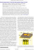 Cover page: Direct measurement of thin-film thermoelectric figure of merit