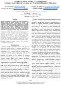 Cover page: Adaptive vs. Fixed Spacing of Learning Items:Evidence from Studies of Learning and Transfer in Chemistry Education