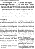 Cover page: Visualizing nD Point Clouds as Topological Landscape Profiles to Guide Local Data Analysis