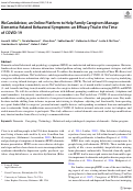 Cover page: WeCareAdvisor, an Online Platform to Help Family Caregivers Manage Dementia-Related Behavioral Symptoms: an Efficacy Trial in the Time of COVID-19