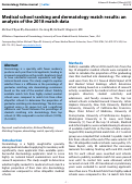 Cover page: Medical school ranking and dermatology match results: an analysis of the 2018 match data