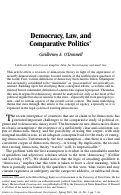 Cover page: Democracy, Law, and Comparative Politics