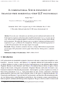 Cover page: A combinatorial Schur expansion of triangle-free horizontal-strip LLT polynomials