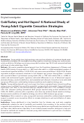 Cover page: Cold Turkey and Hot Vapes? A National Study of Young Adult Cigarette Cessation Strategies