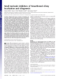 Cover page: Small molecule inhibitors of Smoothened ciliary localization and ciliogenesis