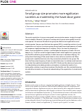 Cover page: Small group size promotes more egalitarian societies as modeled by the hawk-dove game