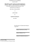 Cover page: The Speculative Agency of the Nonhuman: Animal, Object, and Posthuman Worldings