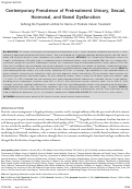 Cover page: Contemporary prevalence of pretreatment urinary, sexual, hormonal, and bowel dysfunction: Defining the population at risk for harms of prostate cancer treatment