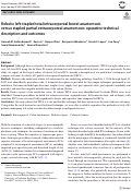 Cover page: Robotic left-stapled total intracorporeal bowel anastomosis versus stapled partial extracorporeal anastomosis: operative technical description and outcomes