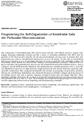 Cover page: Programming the Self-Organization of Endothelial Cells into Perfusable Microvasculature