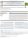 Cover page: Precarious manhood increases men's receptivity to social sexual behavior from attractive women at work