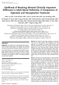 Cover page: Likelihood of reaching minimal clinically important difference in adult spinal deformity: a comparison of operative and nonoperative treatment.