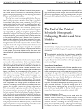 Cover page: The End of the Printed Scholarly Monograph: Collapsing Markets and New Models