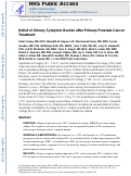 Cover page: Relief of Urinary Symptom Burden after Primary Prostate Cancer Treatment