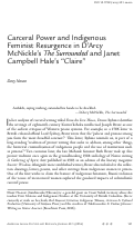 Cover page: Carceral Power and Indigenous Feminist Resurgence in D'Arcy McNickle's The Surrounded and Janet Campbell Hale's “Claire”