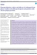 Cover page: Pharmacokinetics, safety, and efficacy of cedirogant from phase I studies in healthy participants and patients with chronic plaque psoriasis.