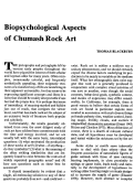 Cover page: Biopsychological Aspects of Chumash Rock Art