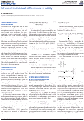 Cover page: Inherent Individual Differences in Utility