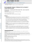 Cover page: Post-legalization changes in marijuana use in a sample of young California adults