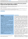 Cover page: Whole exome sequencing in a sample of Peruvian patients diagnosed with epidermolysis bullosa