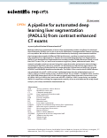 Cover page: A pipeline for automated deep learning liver segmentation (PADLLS) from contrast enhanced CT exams