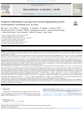 Cover page: Peripheral Inflammation and Depressed Mood Independently Predict Neurocognitive Worsening Over 12 Years