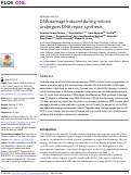 Cover page: DNA damage induced during mitosis undergoes DNA repair synthesis