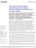 Cover page: Gut microbe-targeted choline trimethylamine lyase inhibition improves obesity via rewiring of host circadian rhythms.