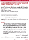 Cover page: Recombinant methioninase combined with doxorubicin (DOX) regresses a DOX-resistant synovial sarcoma in a patient-derived orthotopic xenograft (PDOX) mouse model