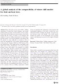 Cover page: A global analysis of the comparability of winter chill models for fruit and nut trees