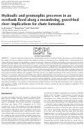 Cover page: Hydraulic and geomorphic processes in an overbank flood along a meandering, gravel-bed river: Implications for chute formation