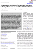 Cover page: The Microscopic Mechanism of Lithiation and Delithiation in the Ag/C Buffer Layer for Anode‐Free Solid‐State Batteries