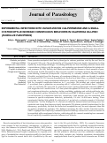 Cover page: EXPERIMENTAL INFECTIONS WITH EUHAPLORCHIS CALIFORNIENSIS AND A SMALL CYATHOCOTYLID INCREASE CONSPICUOUS BEHAVIORS IN CALIFORNIA KILLIFISH (FUNDULUS PARVIPINNIS).