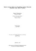 Cover page: Modal Activity Models for Predicting Carbon Monoxide Emissions from Motor Vehicles