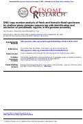 Cover page: DNA copy number analysis of fresh and formalin-fixed specimens by shallow whole-genome sequencing with identification and exclusion of problematic regions in the genome assembly