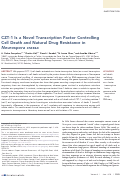 Cover page: CZT-1 Is a Novel Transcription Factor Controlling Cell Death and Natural Drug Resistance in Neurospora crassa