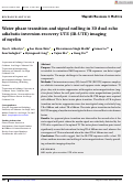 Cover page: Water phase transition and signal nulling in 3D dual‐echo adiabatic inversion‐recovery UTE (IR‐UTE) imaging of myelin