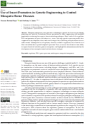 Cover page: Use of Insect Promoters in Genetic Engineering to Control Mosquito-Borne Diseases