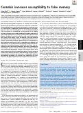 Cover page: Cannabis increases susceptibility to false memory