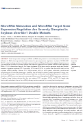 Cover page: MicroRNA Maturation and MicroRNA Target Gene Expression Regulation Are Severely Disrupted in Soybean dicer-like1 Double Mutants.