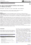 Cover page: An audit of retinal lymphoma treatment at the University of California San Francisco