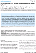 Cover page: Forecasting Seizures in Dogs with Naturally Occurring Epilepsy