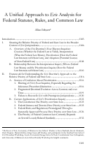 Cover page: A Unified Approach to Erie Analysis for Federal Statutes, Rules, and Common Law