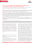 Cover page: Coronary artery bypass graft surgery using the radial artery as a secondary conduit improves patient survival.