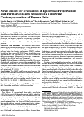 Cover page: Novel model for evaluation of epidermal preservation and dermal collagen remodeling following photorejuvenation of human skin