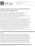 Cover page: Linkage Analysis of Urine Arsenic Species Patterns in the Strong Heart Family Study.