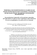 Cover page: Temporal inconsistencies in coarse-scale snow water equivalent patterns: Colorado River Basin snow telemetry-topography regressions