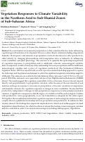 Cover page: Vegetation Responses to Climate Variability in the Northern Arid to Sub-Humid Zones of Sub-Saharan Africa